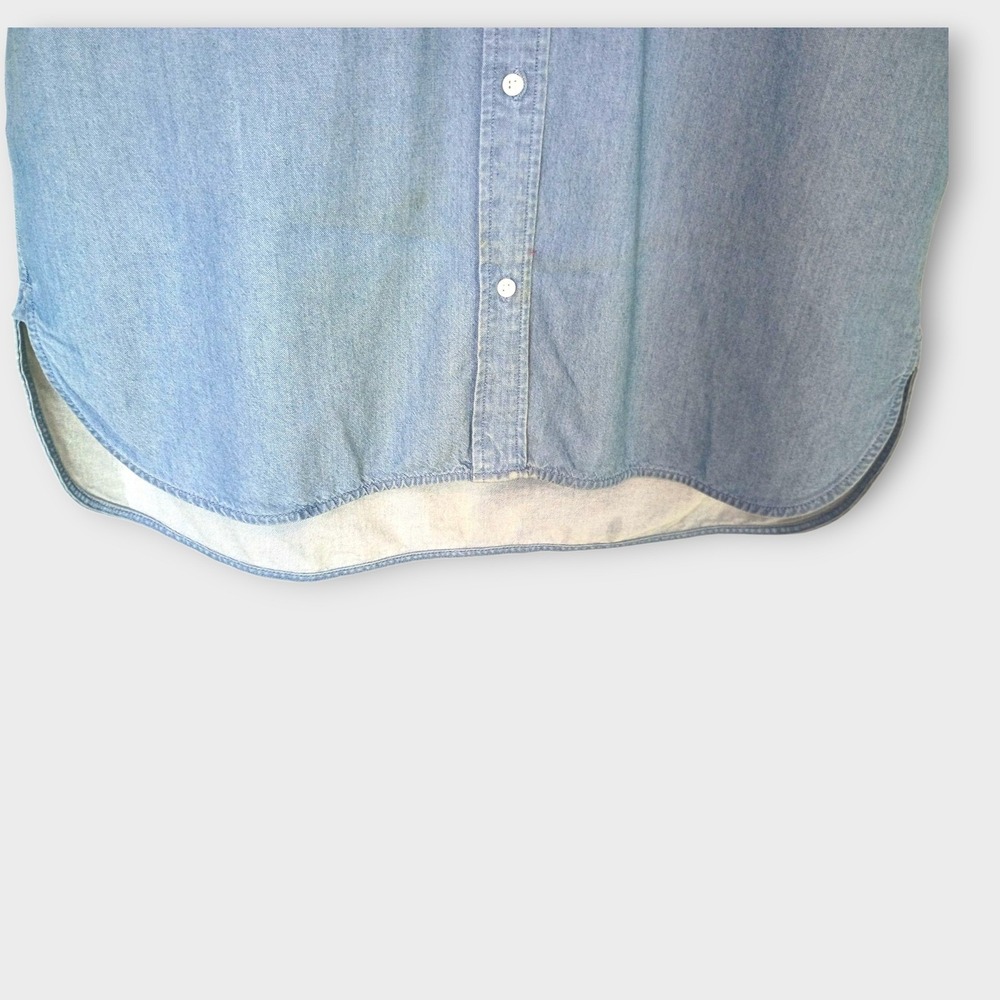 Everlane Denim Shirt Dress Womens‎ Size 4 Light Wash Long Sleeve Casual Buttons - Picture 6 of 10